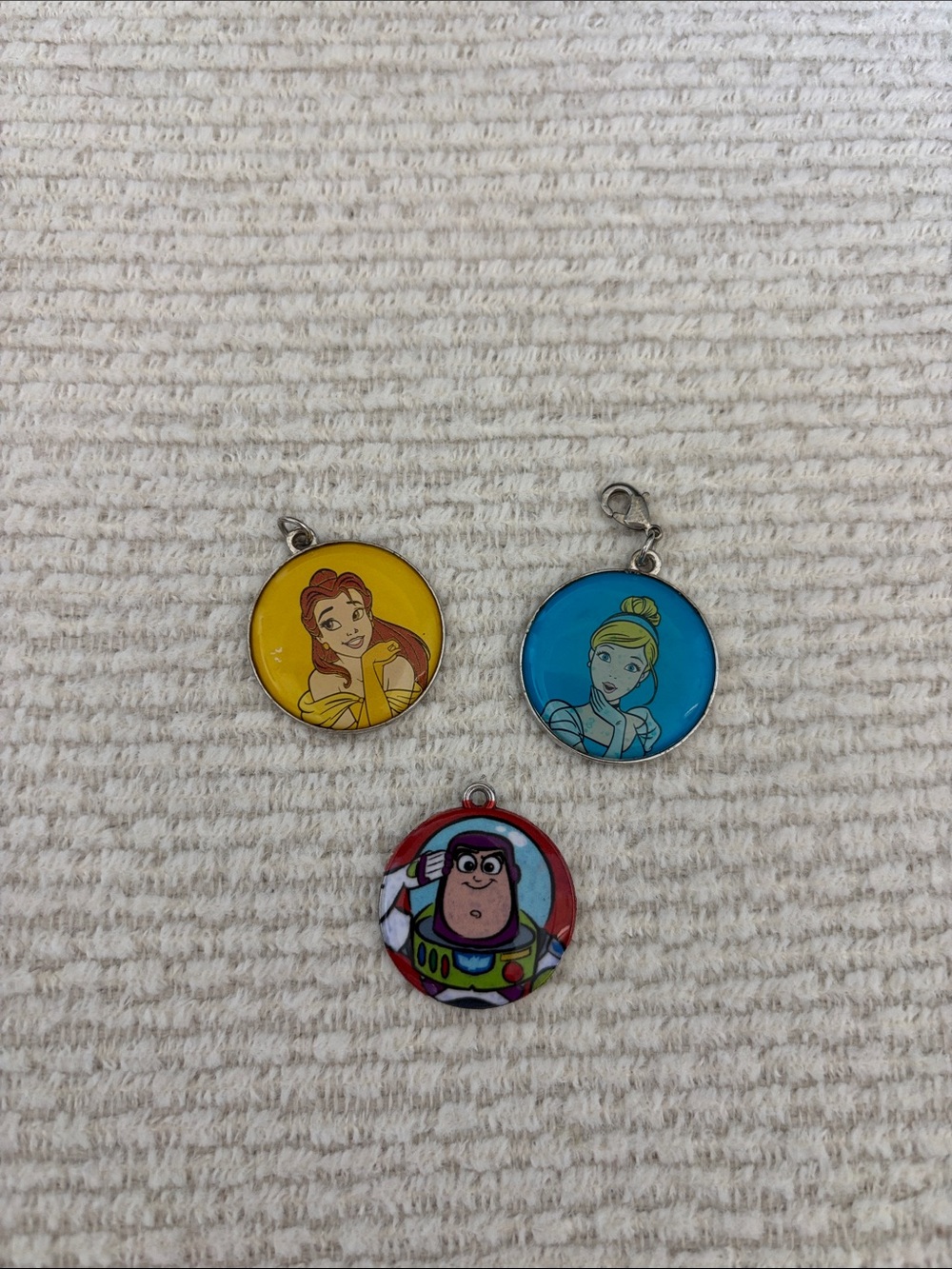 Disney Princess & Buzz Lightyear Character Charms - Yellow, Blue, Red da bomb